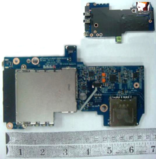 Audio board with ExpressCard reader Audio board with ExpressCard reader