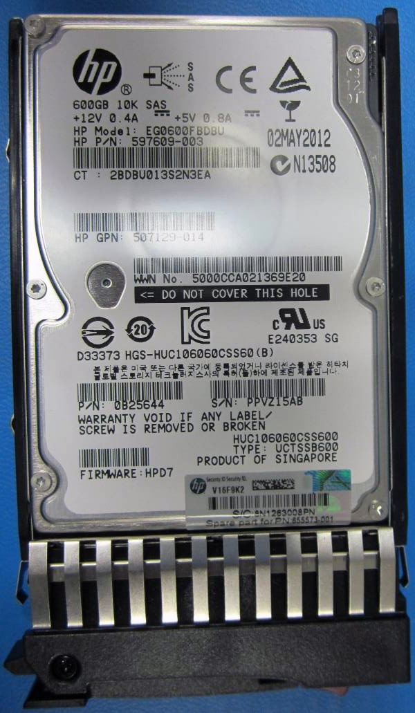 Drive HD 2.5 6G 600GB 7.2K MSFT HP SAS Drive HD 2.5 6G 600GB 7.2K MSFT HP SAS
