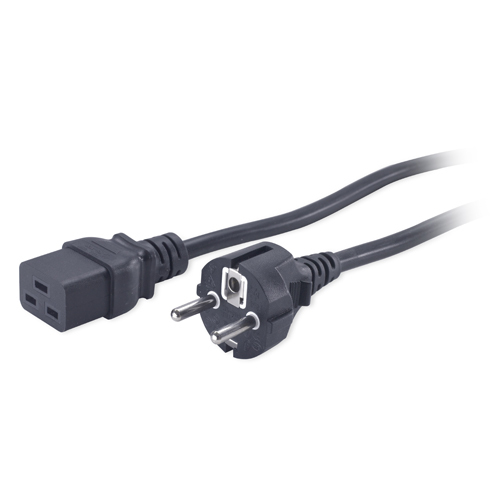 Power cable - IEC 60320 C19 (F) to CEE 7/7 (SCHUKO) (M) - AC 230 V - 8 ft - black - for P/N: SMX3000RMHV2UNC SUA2200RMXLI3U SUA3000I SUA3000R2IX322 SURT3000XLI/S