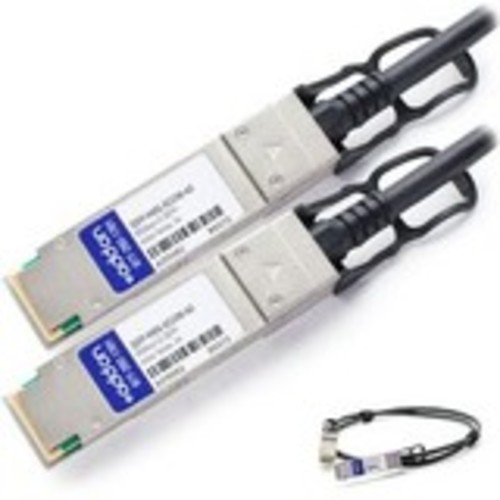 40GBase-CU direct attach cable - TAA Compliant - QSFP+ to QSFP+ - 10 ft - twinaxial - active