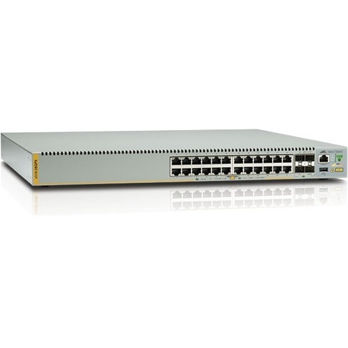 L3 STACKABLE SWITCH 24X 10/100/1000-T POE+ 4X SFP+ PORTS AND DUAL FIXED PSU E