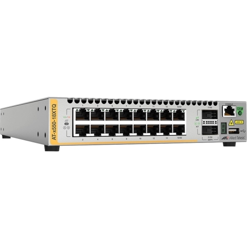 AT X550-18XTQ - Switch - L3 - smart - 16 x 1 Gigabit / 10 Gigabit Ethernet + 2 x 40 Gigabit QSFP+ (uplink) - rack-mountable - AC 100 - 240 V