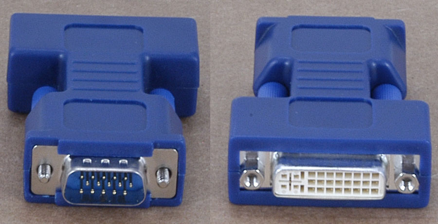 VGA Adapter - 1 Pack - 1 x DVI Female Video - 1 x HD-15 Male VGA Adapter - 1 Pack - 1 x DVI Female Video - 1 x HD-15 Male