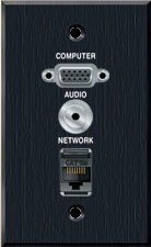 WALL PLATE VGA AUDIO PASS THRU VIDEO CONFERENCING TELEPRESENCE