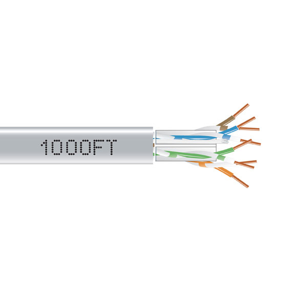 CAT6A 650-MHZ SOLID ETHERNET CABLE - UNSHIELDED (UTP)  CMP PLENUM GRAY 10