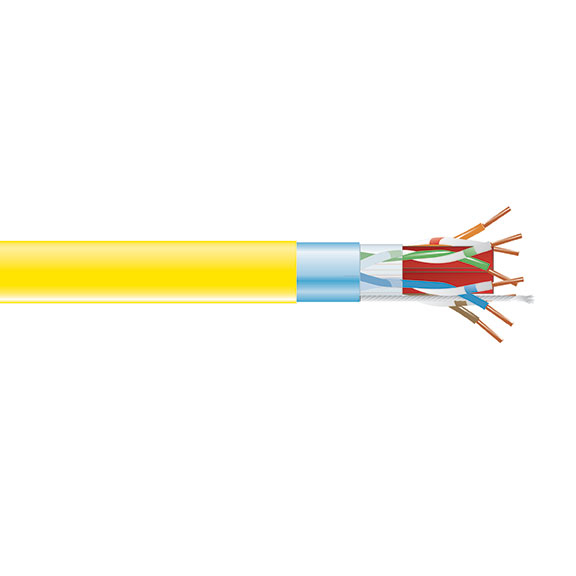1000FT CAT6A 650MHZ SOLID CABLE F/UTP CMP YELLOW