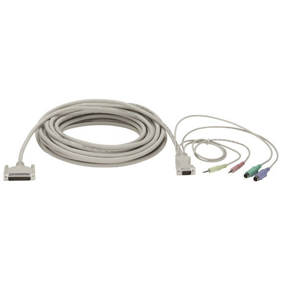 KVM CPU/SERVER CABLE WITH AUDIO - PC PS/2 STANDARD 10-FT. (3.0-M)