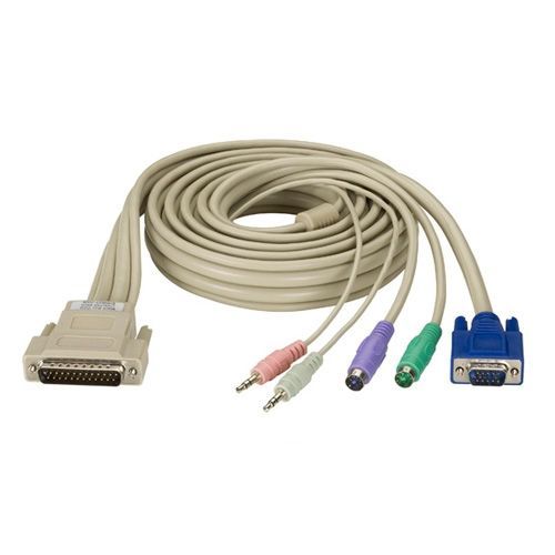 KVM CPU CABLE - DB25 VGA PS/2 AUDIO 6-FT. (1.8-M)