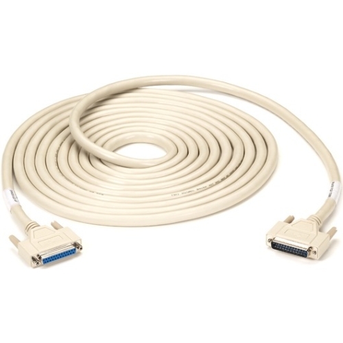 RS232 DOUBLE SHIELDED CABLE - METAL HOOD DB25 MALE/FEMALE 25-CONDUCTOR 75-FT.