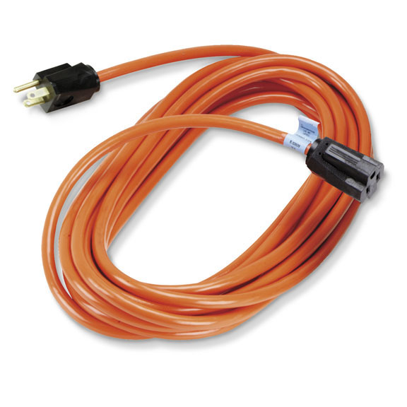 HEAVY DUTY INDOOR/OUTDOOR EXTENSION CORD - SINGLE-OUTLET 14/3 GROUNDED ORANGE