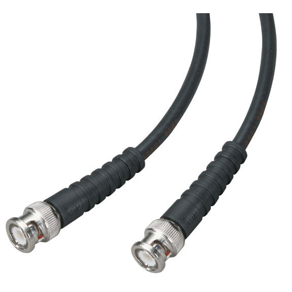 COAX PATCH CABLE - RG59 SHIELDED SOLID PVC 75-OHM BNC MALE/MALE BLACK 50