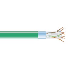 Box Cat.6 STP Cable - Bare Wire - Bare Wire - 1000ft - Green