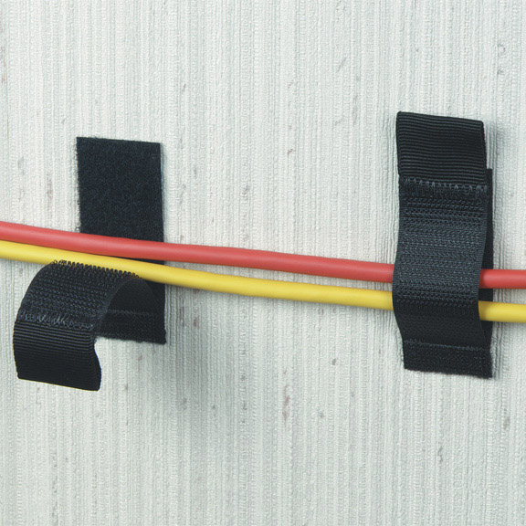10-PACK BLACK 1INX2.5IN HOOK AN D LOOP CABLE HANGER 10-PACK BLACK 1INX2.5IN HOOK AN D LOOP CABLE HANGER