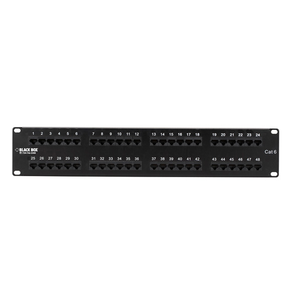 CAT6 Value Line Patch Panel 48-Port 2U - 48 x RJ-45 - 48 Port(s) - 48 x RJ-45 - 48 x RJ-11 - 2U High - Rack-mountable