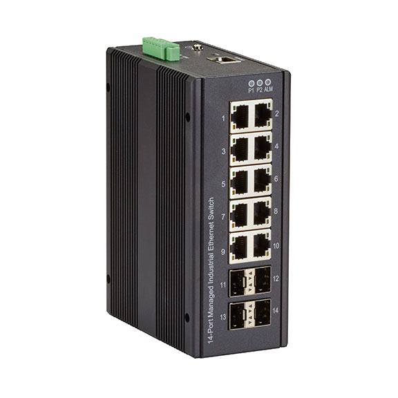 GIGABIT ETHERNET (1000-MBPS) EXTREME TEMPERATURE MANAGED SWITCH - (10) 10/100/10