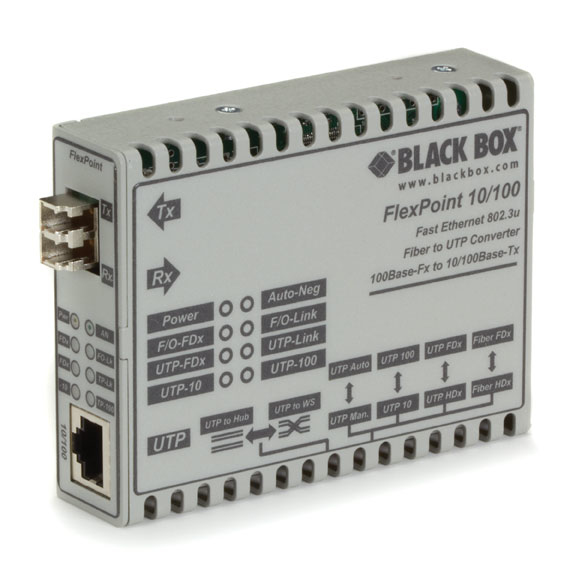 FAST ETHERNET (100-MBPS) MEDIA CONVERTER - 10/100-MBPS COPPER TO 100-MBPS MULTIM