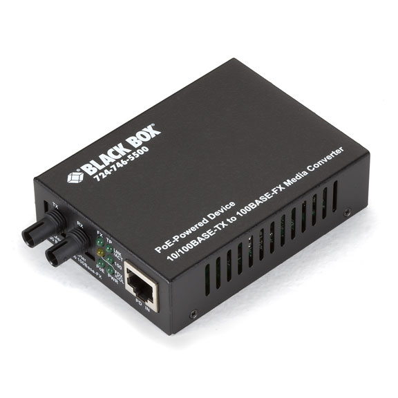 POE PD MEDIA CONVERTER 10BT/ 100BASETX TO 100BASEFX MM ST