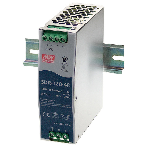 DIN RAIL INDUSTRIAL POWER SUPPLY - 120W 48VDC /NON-CANCELABLE