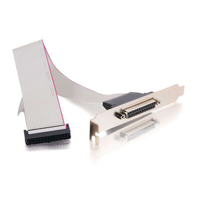 Parallel Add-A-Port Adapter Cable with Bracket - Parallel panel - DB-25 (F) to 26 pin IDC (F) - 1 ft - gray Parallel Add-A-Port Adapter Cable with Bracket - Parallel panel - DB-25 (F) to 26 pin IDC (F) - 1 ft - gray