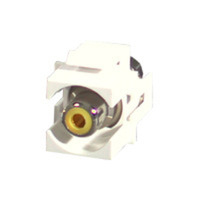Snap-In Yellow RCA F/F Keystone Insert Module - White - RCA Snap-In Yellow RCA F/F Keystone Insert Module - White - RCA