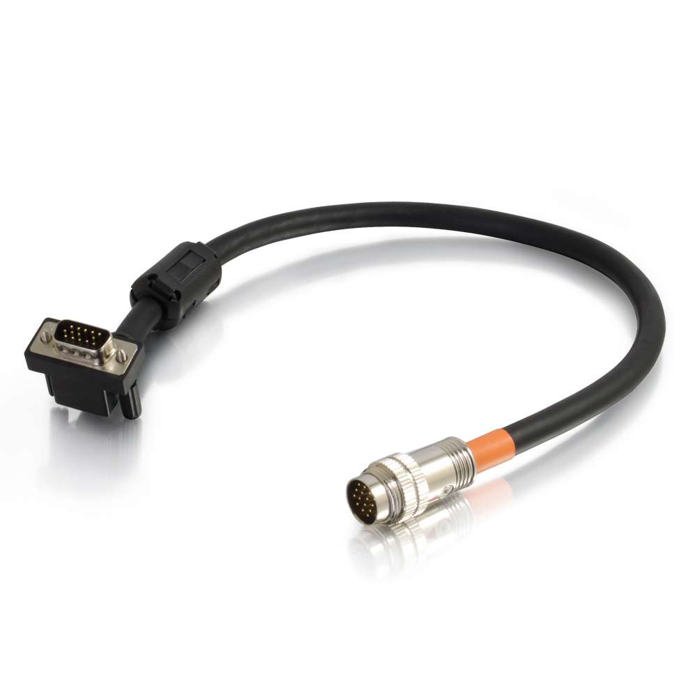 1.5ft RapidRun VGA (HD15) Right Angle Flying Lead - VGA/Proprietary for Video Device Projector - 1.50 ft - 1 x DIN Male Proprietary Connector - 1 x HD-15 Male VGA - Black 1.5ft RapidRun VGA (HD15) Right Angle Flying Lead - VGA/Proprietary for Video Device Projector - 1.50 ft - 1 x DIN Male Proprietary Connector - 1 x HD-15 Male VGA - Black