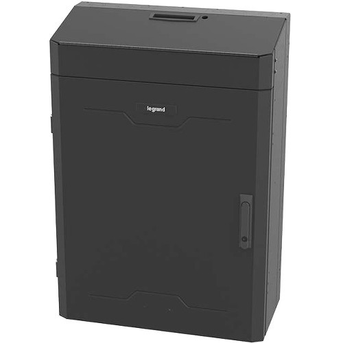 Legrand 4RU Vertical Wall-Mount Cabinet with Split Door - 36in Height TAA - System cabinet - wall mountable - black - 4U - 31 inch Legrand 4RU Vertical Wall-Mount Cabinet with Split Door - 36in Height TAA - System cabinet - wall mountable - black - 4U - 31 inch