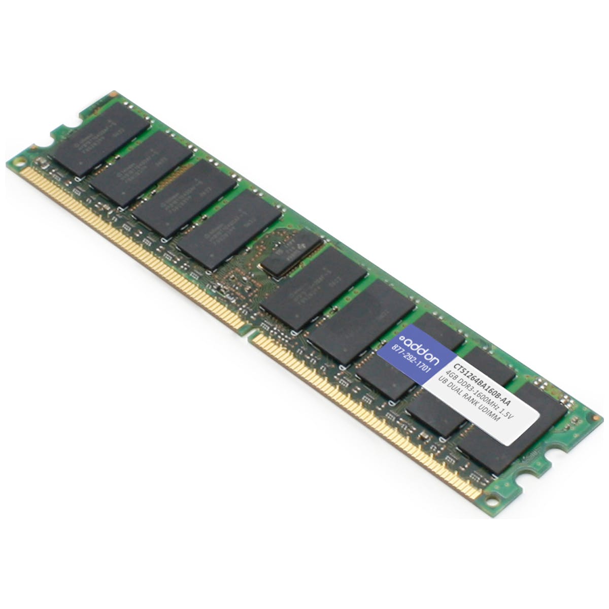 CT51264BA160B COMPATIBLE 4GB DDR3-1600MHZ UNBUFFERED DUAL RANK 1.5V 240-PI