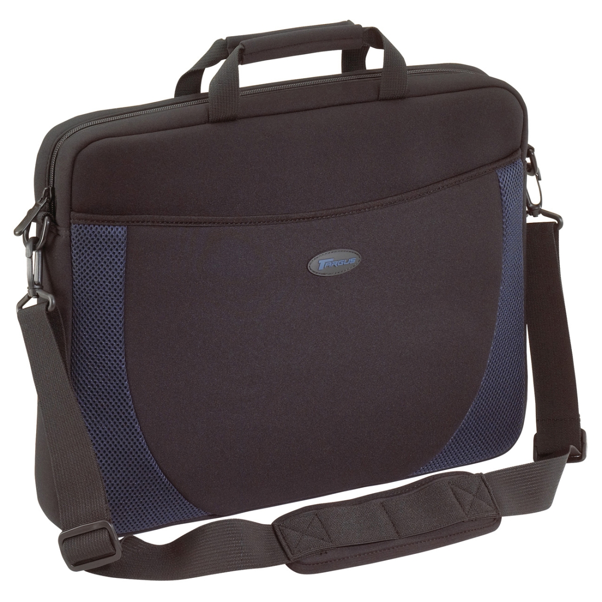 Notebook Case - Top-loading - Shoulder Strap Handle - Neoprene - Black Blue Notebook Case - Top-loading - Shoulder Strap Handle - Neoprene - Black Blue