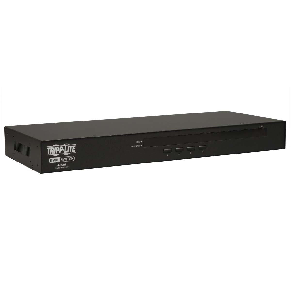 4-Port Rackmount USB / PS2 KVM Switch with On-Screen Display 1U - KVM switch - PS/2 - 4 x KVM port(s) - 1 local user - rack-mountable