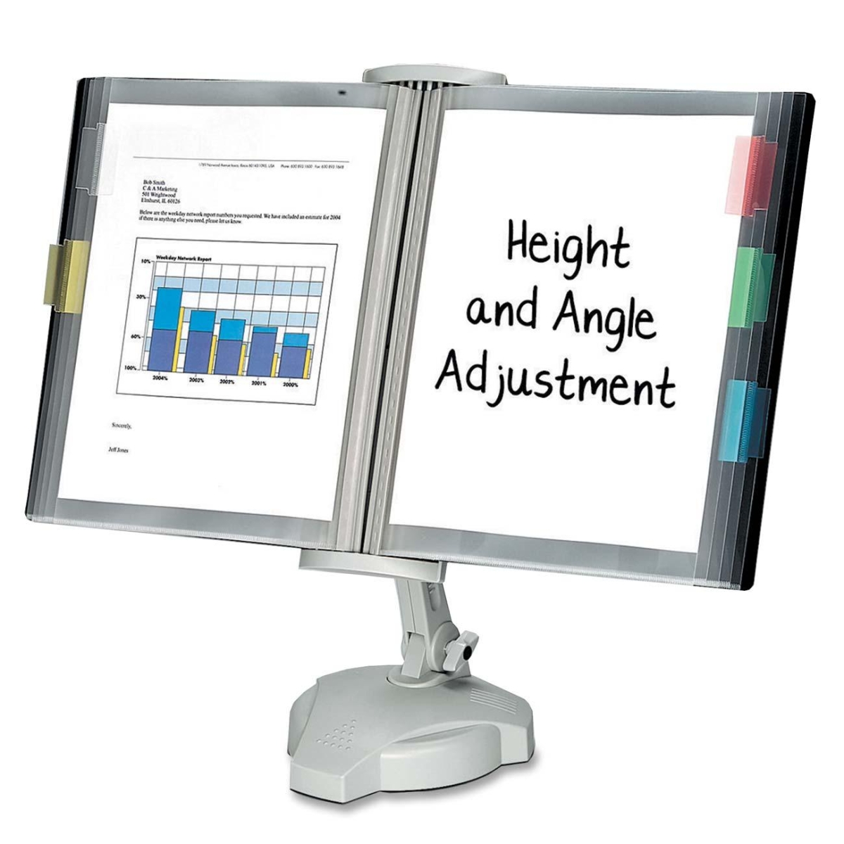 Desktop Reference Rack - 10 Panels - 2 Sheet(s) /Panel - Letter Size - 18.6 inch Height x 21.1 inch Width x 7.1 inch Depth - Plastic - 1 Each - Platinum Desktop Reference Rack - 10 Panels - 2 Sheet(s) /Panel - Letter Size - 18.6 inch Height x 21.1 inch Width x 7.1 inch Depth - Plastic - 1 Each - Platinum