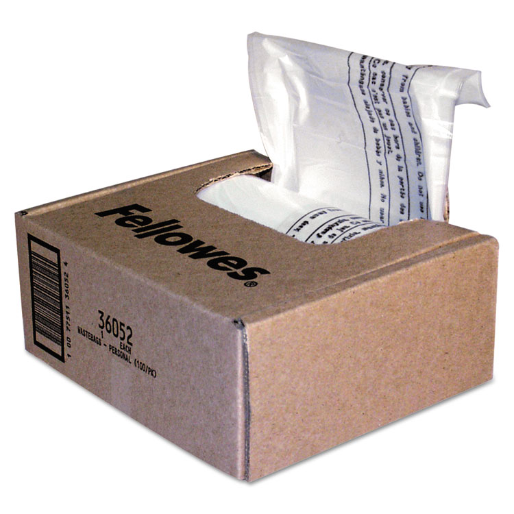 POWERSHRED SHREDDER BAGS FOR ALL PERSONAL MODELS 100 BAGS & TIES/CARTON