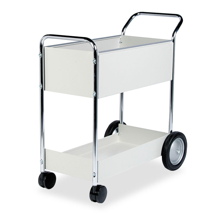 Steel Mail Cart 150-Folder Capacity 20w X 40-1/2d X 39h Dove Gray