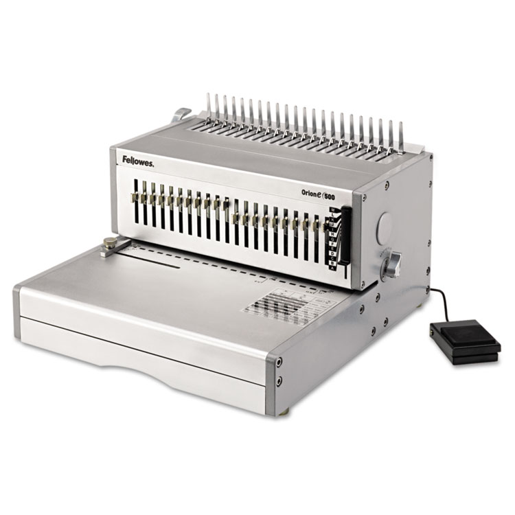 Orion 500 Electric Comb Binding Machine 500 Shts 15 3/4 X 19 3/4 X 9 3/4 Gray Orion 500 Electric Comb Binding Machine 500 Shts 15 3/4 X 19 3/4 X 9 3/4 Gray