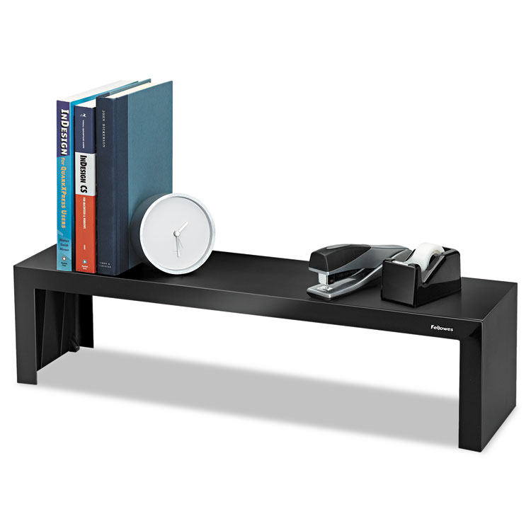 THE FELLOWES DESIGNER SUITES SHELF MAXIMIZES DESKTOP SPACE WITH A SPACE-SAVING V THE FELLOWES DESIGNER SUITES SHELF MAXIMIZES DESKTOP SPACE WITH A SPACE-SAVING V