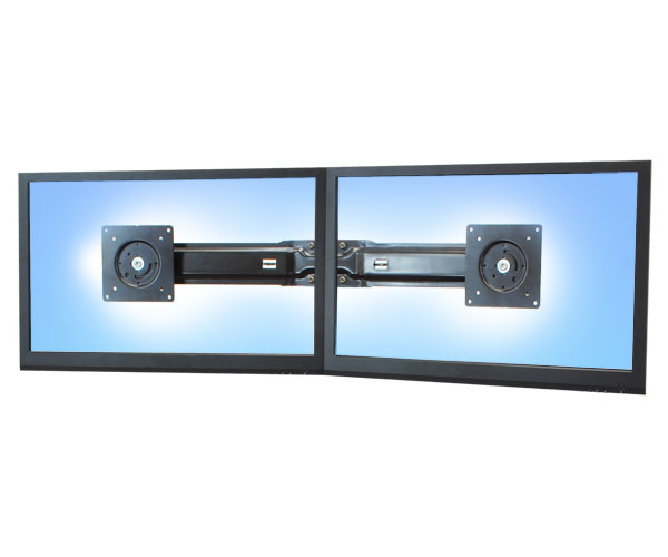 Dual Monitor & Handle Kit - Mounting kit (handle 2 mounting brackets bow mounting arm mounting hardware) for 2 LCD displays - black - screen size: 17 inch -26 inch - for P/N: 45-353-026