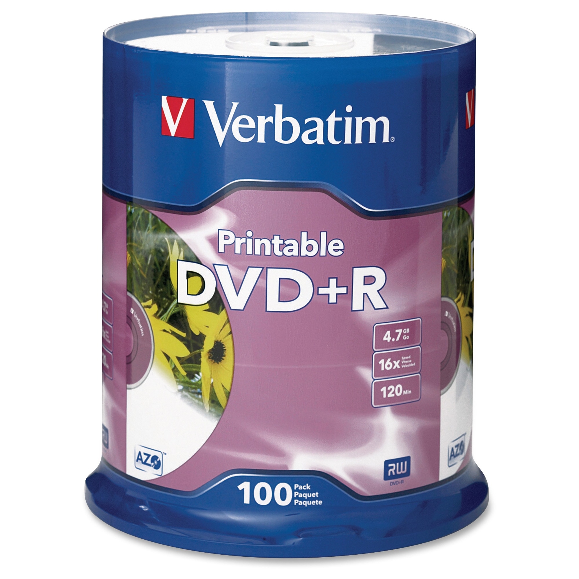 DVD+R 4.7GB 16X White Inkjet Printable - 100pk Spindle - 120mm - Printable DVD+R 4.7GB 16X White Inkjet Printable - 100pk Spindle - 120mm - Printable