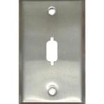VGA or DB9 D-Sub Port Single Gang Wall Plate - Stainless Steel - DB-9 VGA or DB9 D-Sub Port Single Gang Wall Plate - Stainless Steel - DB-9