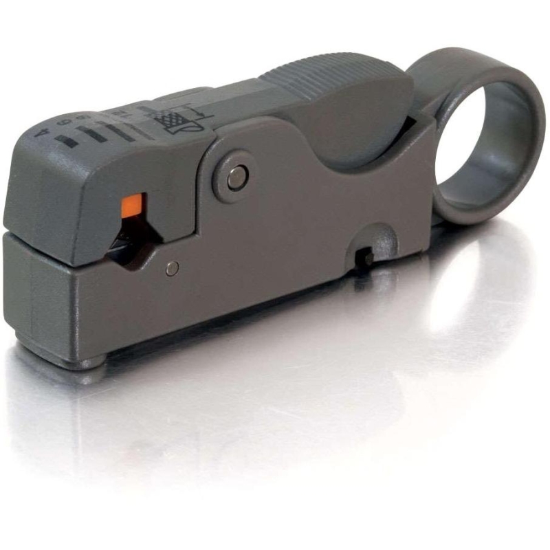 Dual Blade RG58/RG59/RG62/RG6/RG6QS Stripper - Orange Dual Blade RG58/RG59/RG62/RG6/RG6QS Stripper - Orange