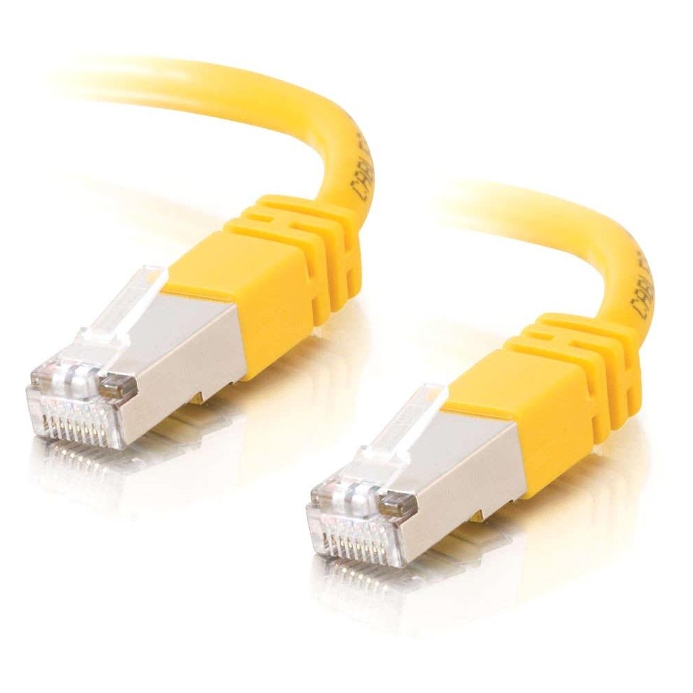 10ft Cat5e Snagless Shielded (STP) Ethernet Network Patch Cable - Yellow - Patch cable - RJ-45 (M) to RJ-45 (M) - 10 ft - STP - CAT 5e - molded stranded - yellow 10ft Cat5e Snagless Shielded (STP) Ethernet Network Patch Cable - Yellow - Patch cable - RJ-45 (M) to RJ-45 (M) - 10 ft - STP - CAT 5e - molded stranded - yellow