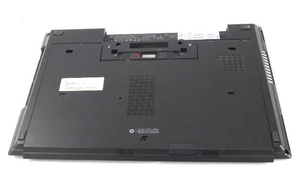 CPU base enclosure (chassis bottom) - Includes rubber feet service cover release latch assembly and battery release latch assembly - For use with 8570p models CPU base enclosure (chassis bottom) - Includes rubber feet service cover release latch assembly and battery release latch assembly - For use with 8570p models