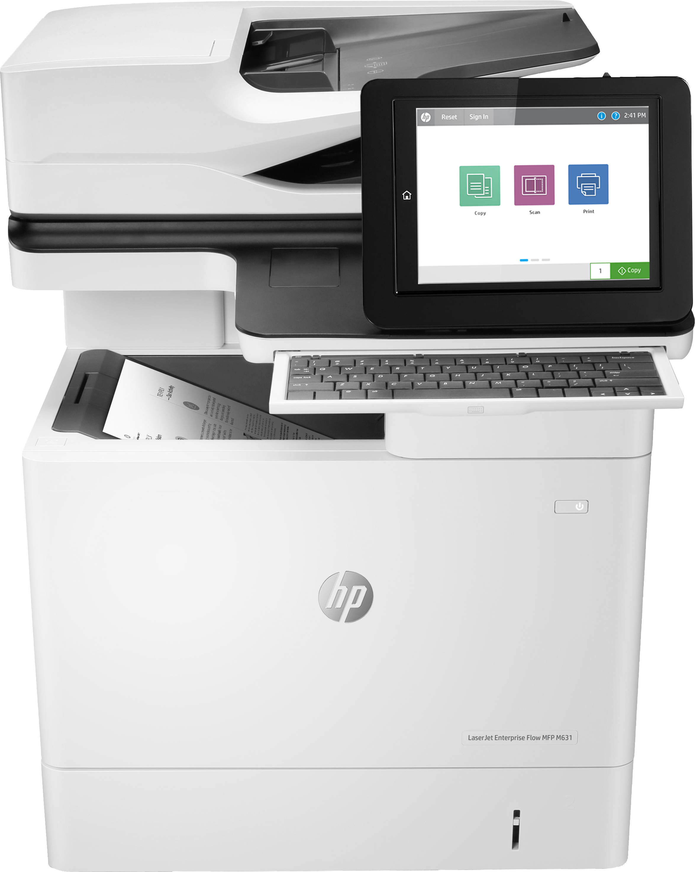 LaserJet Enterprise Flow MFP M631h - Multifunction printer - B/W - laser - 8.5 in x 33.98 in (original) - A4/Legal (media) - up to 55 ppm (copying) - up to 55 ppm (printing) - 650 sheets - USB 2.0 Gigabit LAN USB 2.0 host LaserJet Enterprise Flow MFP M631h - Multifunction printer - B/W - laser - 8.5 in x 33.98 in (original) - A4/Legal (media) - up to 55 ppm (copying) - up to 55 ppm (printing) - 650 sheets - USB 2.0 Gigabit LAN USB 2.0 host