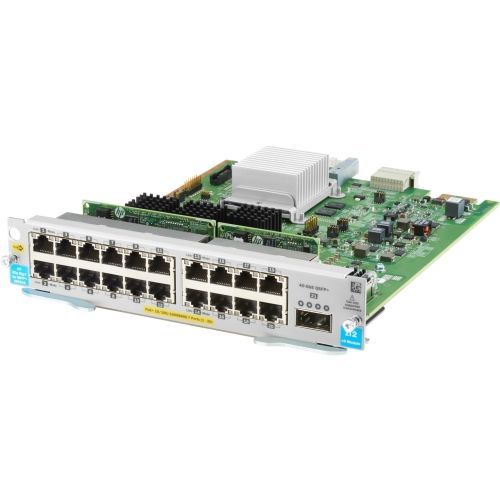 ProCurve Switch zl2 20P PoE+ / 1P 40GbE QSFP+ v3 Module - Includes 20 RJ45 10/100/1000BASE-T autosensing ports (capable of supplying Power over Ethernet Plus (PoE+) per IEEE 802.3at) and one Quad Small Form-factor Pluggable Plus (QSFP+) 40GbE port ProCurve Switch zl2 20P PoE+ / 1P 40GbE QSFP+ v3 Module - Includes 20 RJ45 10/100/1000BASE-T autosensing ports (capable of supplying Power over Ethernet Plus (PoE+) per IEEE 802.3at) and one Quad Small Form-factor Pluggable Plus (QSFP+) 40GbE port