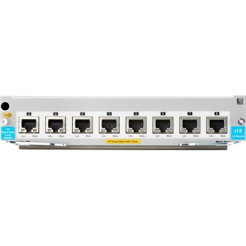 ProCurve Switch zl2 8P 1/2.5/5/XGT v3 Module - Includes eight Smart Rate 1/2.5/5/10GbE connectivity ports - All speeds capable of supplying Power over Ethernet Plus (PoE+) per IEEE 802.3at standard - Requires 100-ohm balanced twisted pair cabling ProCurve Switch zl2 8P 1/2.5/5/XGT v3 Module - Includes eight Smart Rate 1/2.5/5/10GbE connectivity ports - All speeds capable of supplying Power over Ethernet Plus (PoE+) per IEEE 802.3at standard - Requires 100-ohm balanced twisted pair cabling