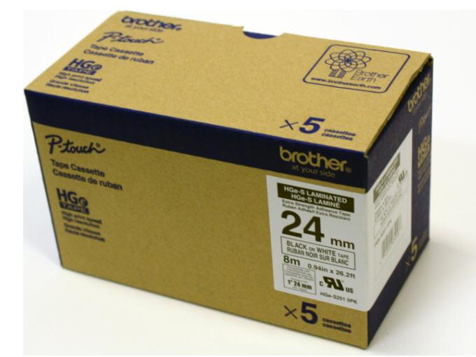 HG EXTRA STRENGTH ADHESIVE TAPES (5 PACK SOLD PER PACK) - 0.94 IN X 26.2 FT (24MM X 8M) BLACK ON WHITE PRICED PER EACH NOT SHIP TO QUEBEC