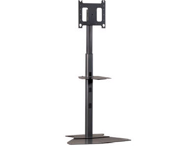 UNIVERSAL FLAT PANEL FLOOR STAND - CENTRIS TECHNOLOGY PROVIDES EFFORTLESS FINGE