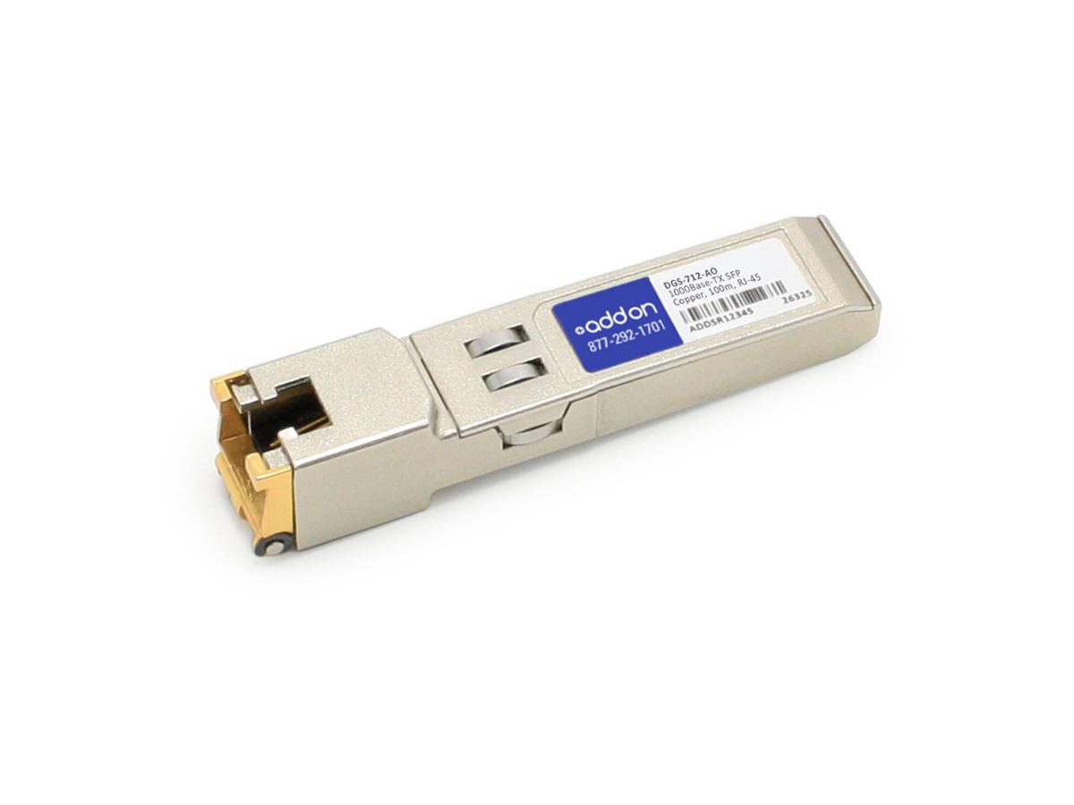 D-LINK DGS-712 COMPATIBLE TAA COMPLIANT 1000BASE-TX SFP TRANSCEIVER (COPPE