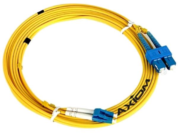 Network cable - SC single-mode (M) to LC single-mode (M) - 82 ft - fiber optic - 9 / 125 micron - OS2 - riser - yellow