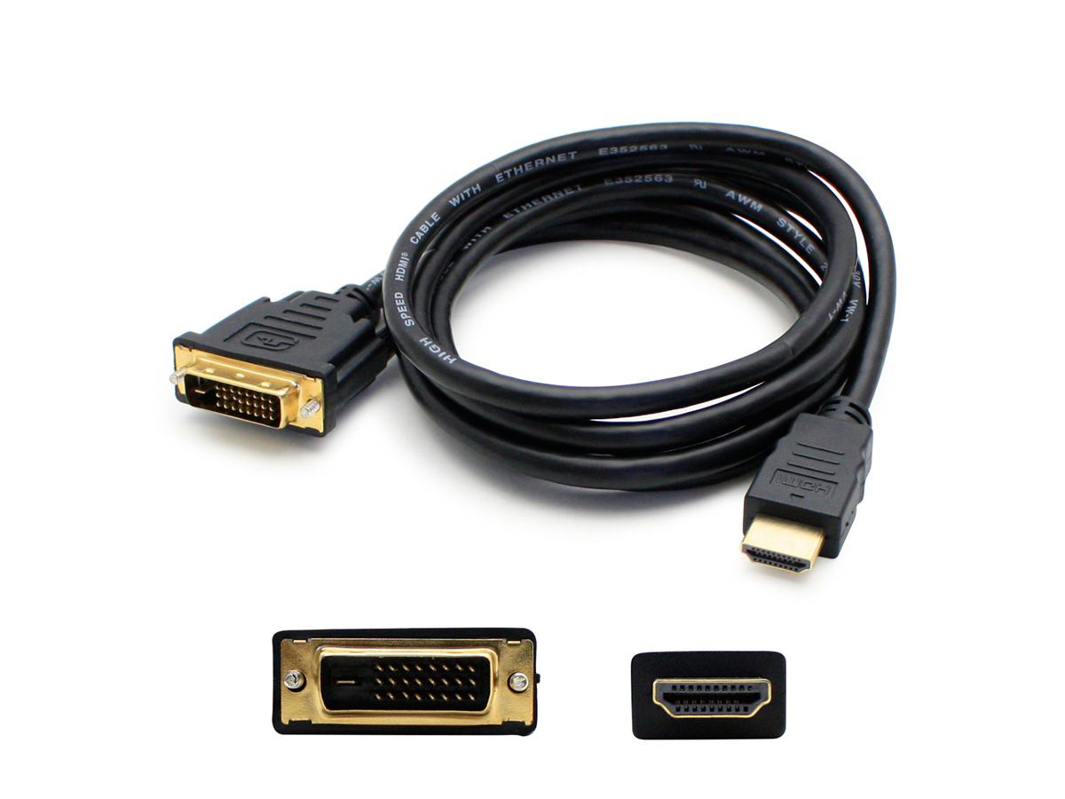 20.00cm (8.00in) HDMI Male to DVI-D Single Link (18+1 pin) Male Black Adapter Cable - 100% compatible with select devices. 20.00cm (8.00in) HDMI Male to DVI-D Single Link (18+1 pin) Male Black Adapter Cable - 100% compatible with select devices.