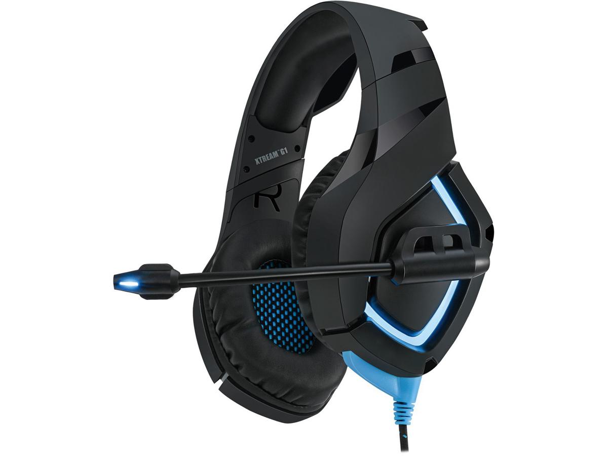 Headphone Stereo Headset with Microphone 3.5mm Y adapter + USB LED(Blue) Retail Headphone Stereo Headset with Microphone 3.5mm Y adapter + USB LED(Blue) Retail