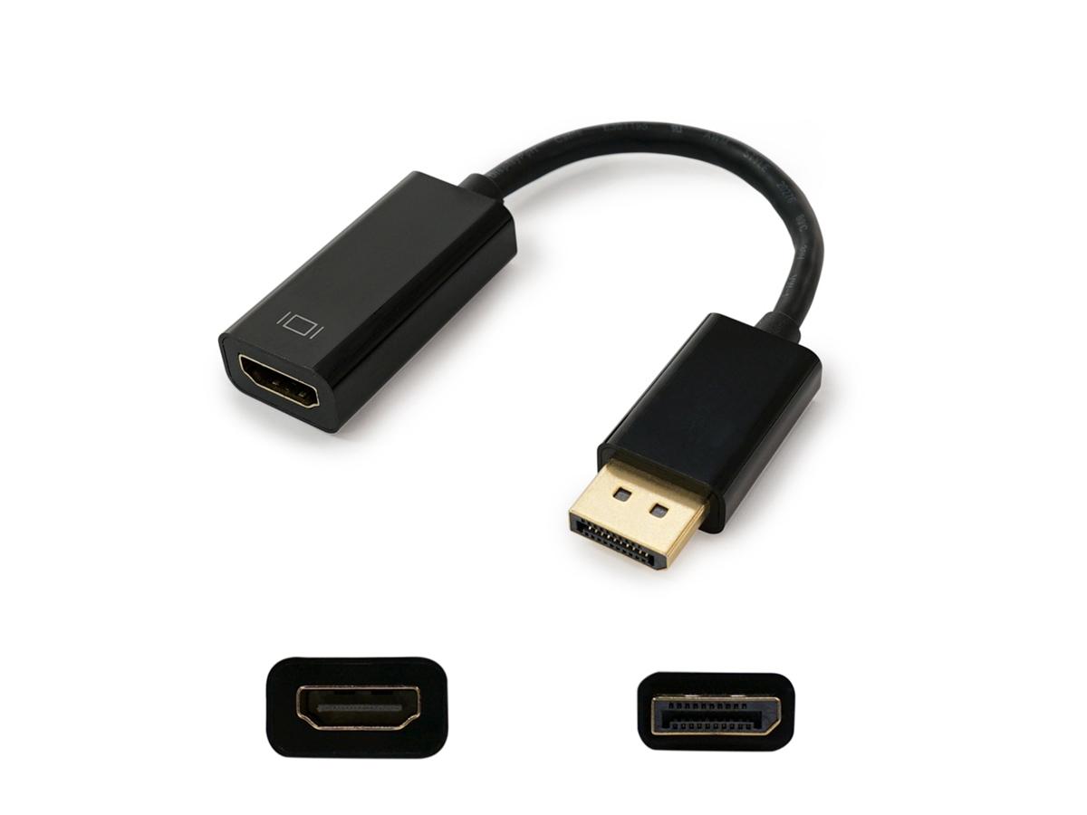 DisplayPort Male to HDMI Female Black Active Adapter - 100% compatible with select devices.